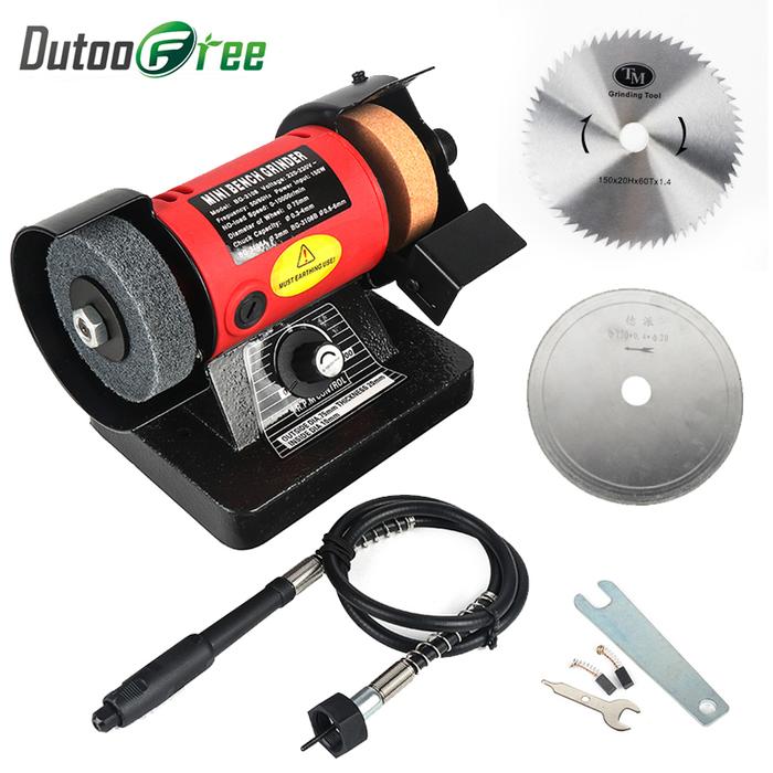 1 Set Mini Table Saw Bench Versatility Grinder 2PCS Saw blade With Flexible Shaft Polishing Cutting