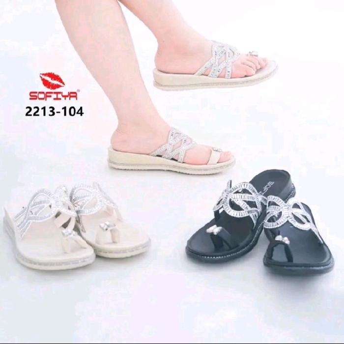 sandal wedges jepit wanita original sofiya 2213-104 terbaru