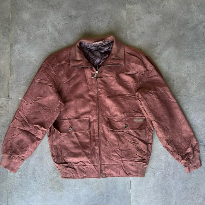 Crocodile Brown Suede Work Jacket Man