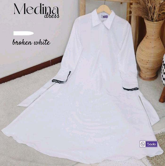 Medina Dress Ori Sada Hijab // Gamis Dewasa Embos Murah