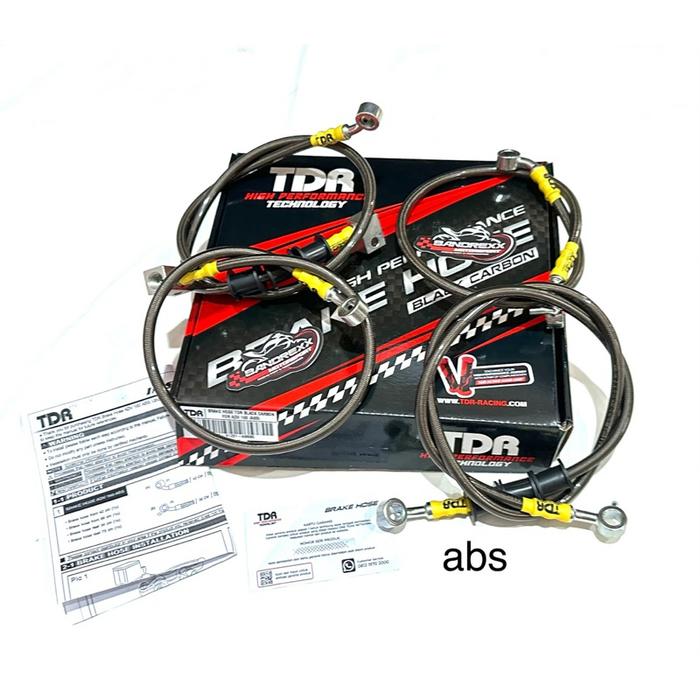 Selang Rem TDR Racing Black Carbon For Honda Adv 150 Abs - PCX 150 Abs- PCX 160 ABS-ADV 160 ABS