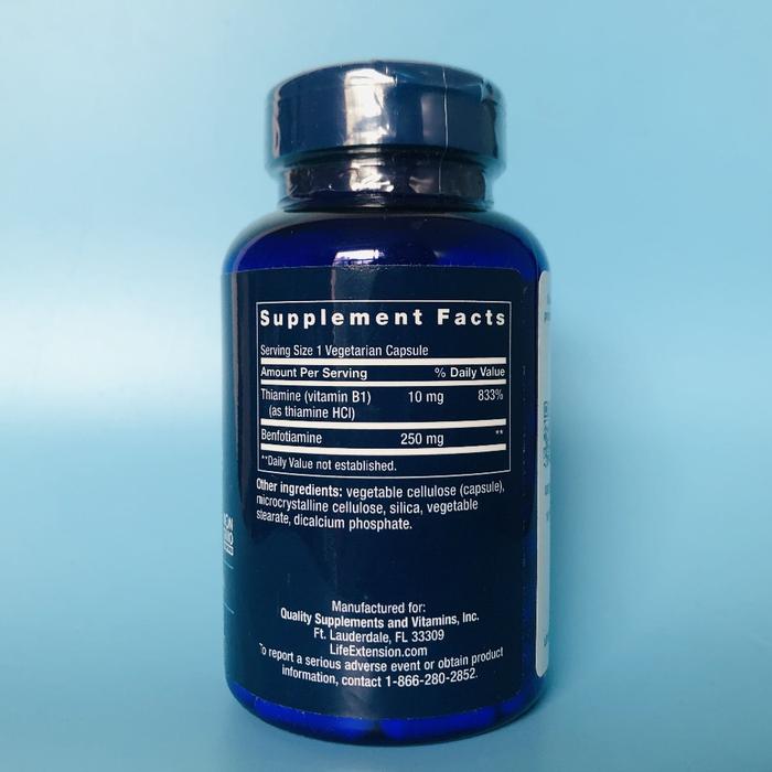 Free shipping mega Benfotiamine 250 mg Fat & Water Soluble Vitamin B1