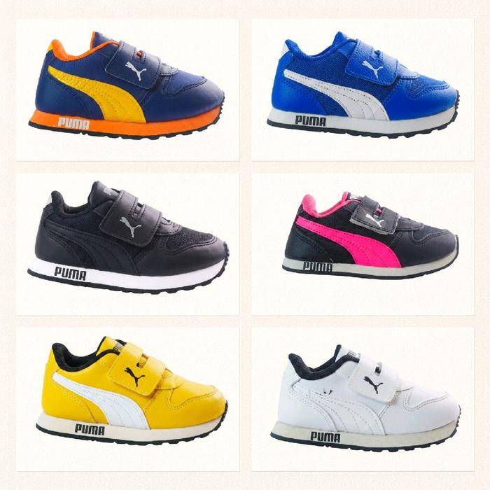 Puma Sepatu Anak Laki-laki & Perempuan Ringan Anti Slip Nyaman Free Box dan Kaos kaki Pilihan Usia 1