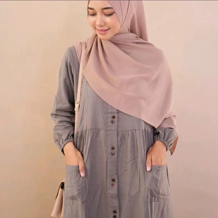 AZZURA DRESS PREMIUM GAMIS PESTA WANITA TERBARU JUBAH MISLIMAH MEWAH SYARI PEREMPUAN MUSLIMAH SIMPEL