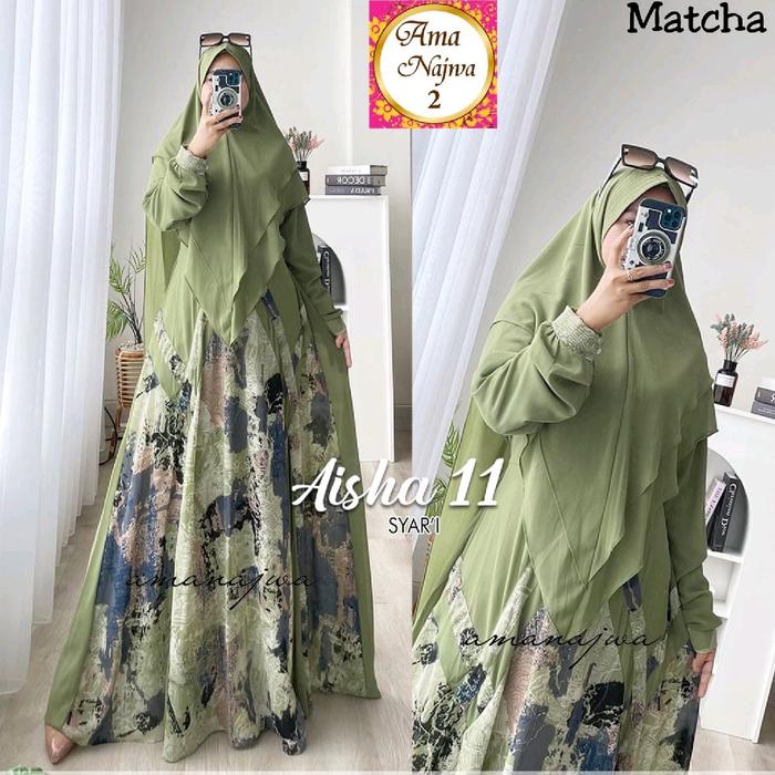 aisha 11 dress best seller bahan ceruty ld 110 pb140