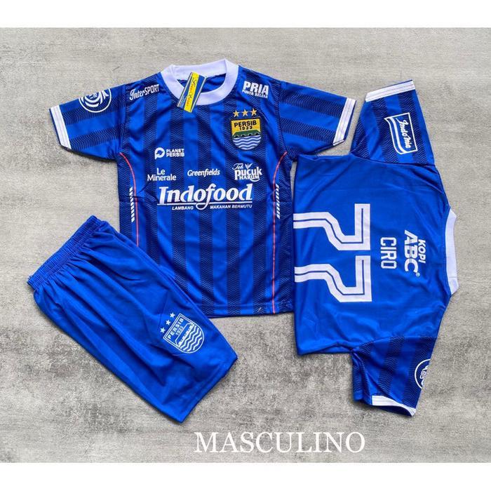 Setelan Jersey Bola PERSIB Anak Ciro Terbaru Usia 1-15 Tahun - PERSIB BIRU, 6 bulan - 1 tahun
