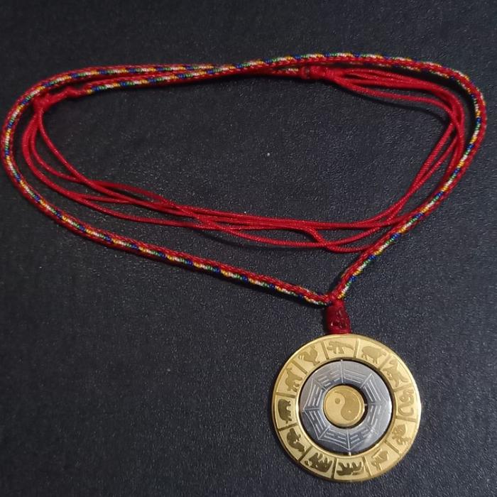 kalung liontin keberuntungan ying yang pakua patkwa 12 zodiak shio chinese