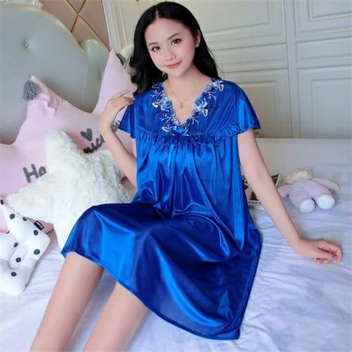 FREE ONGKIR Vergo - Dress RENDA BUNGA PUTIH PY 134 / Baju Tidur Wanita Jumbo