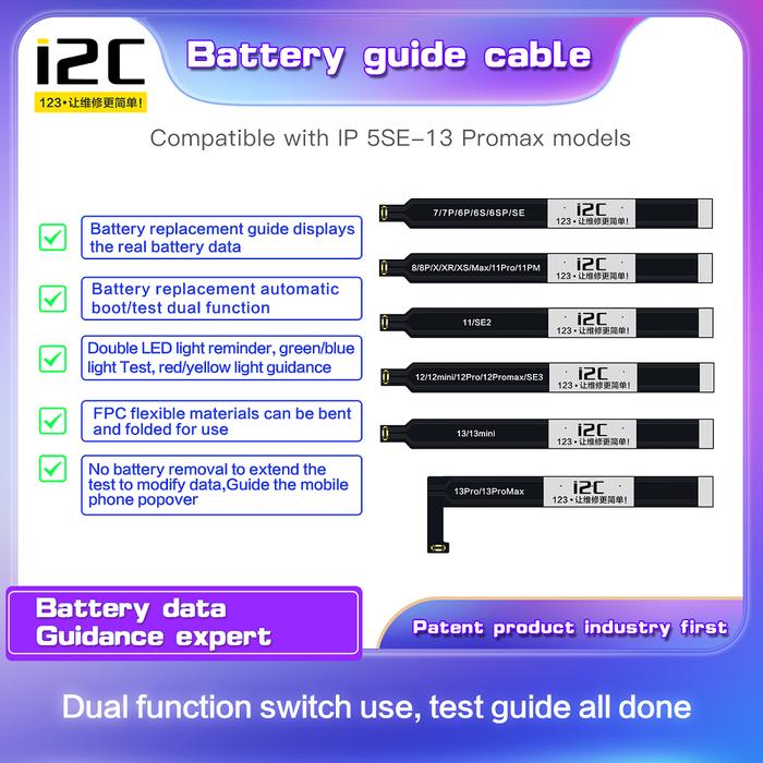 I2C Battery Flex Cable Health Data Guide Booting Edit for IPhone 5SE