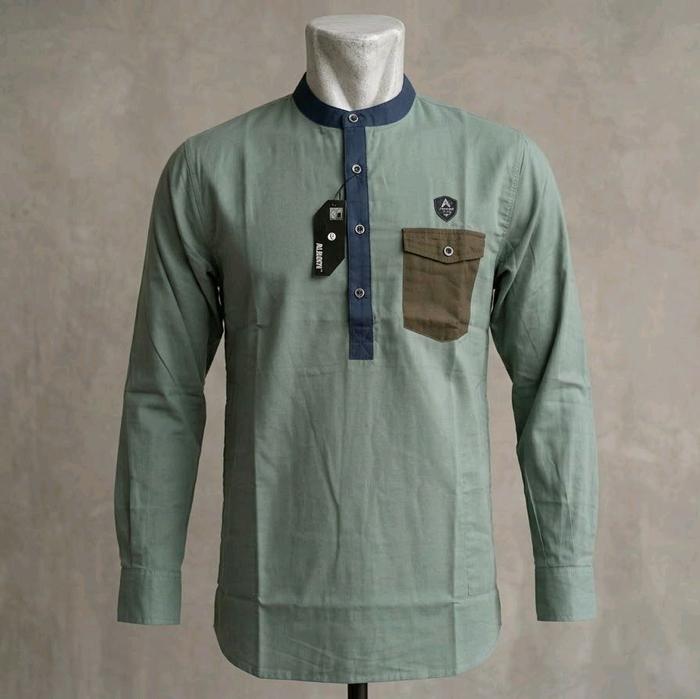 [af15]Baju Kurta Lengan Panjang - Koko Pria Dewasa Muslim ALSABA