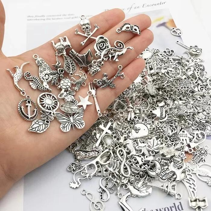100-300pcs Tibetan Silver Mixed Pendant Animals Charms Beads for Jewelry Making Bracelet Earrings Ne