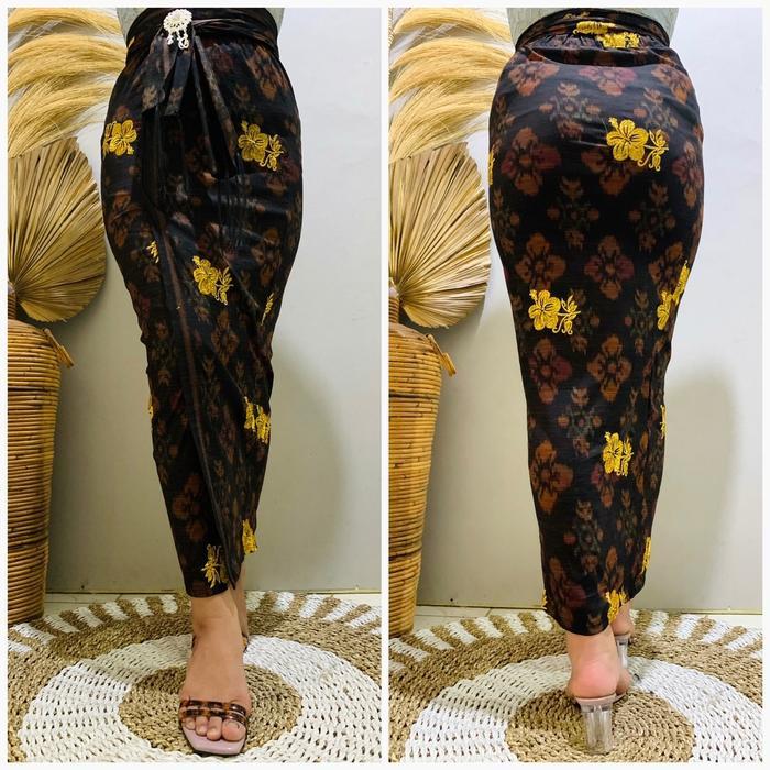 Terlaris Kamen Katun Straith Motif Seseh Endek Lasem Set Selendang Bordir Pucuk Good Quality