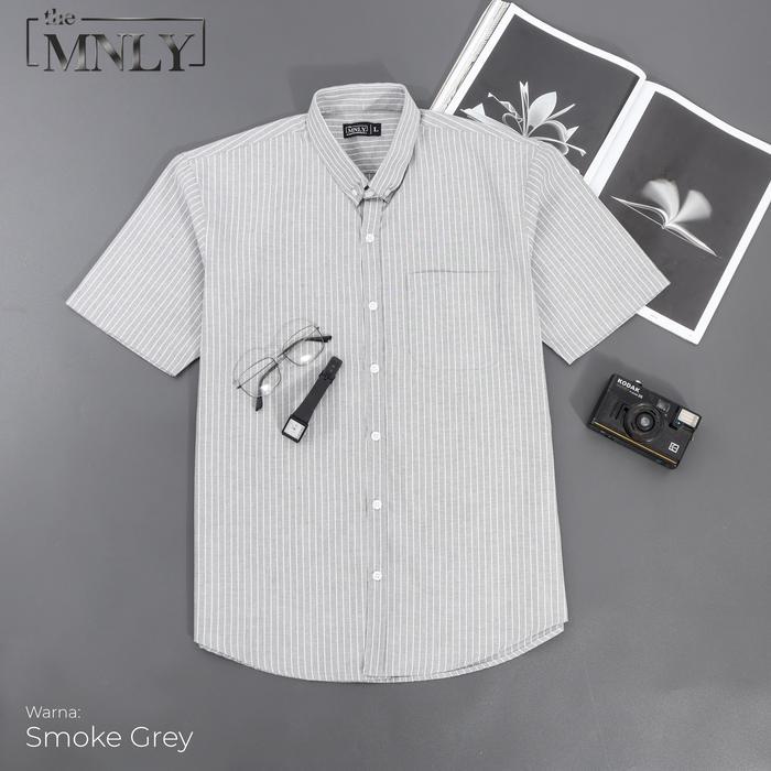 Kemeja Salur Lengan Pendek Cotton Premium the MNLY Original