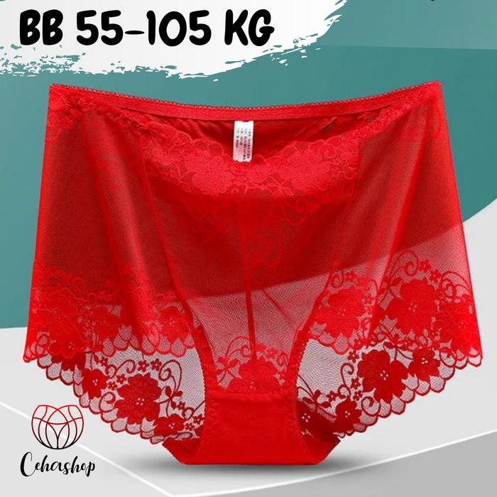Celana Dalam Transfaran Jumbo Big Size CD Wanita Cancut Cewek Sexy Seamless Katun Cantik Lembut Moti
