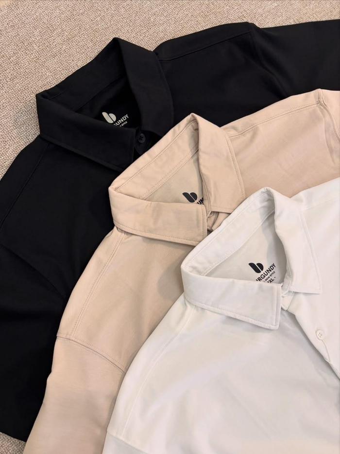 KEMEJA LENGAN PENDEK COWO RAYON HIGH QUALITY PUTIH, HITAM, CREAM M - XXL