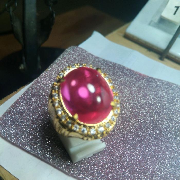 batu cincin merah delima jumbo