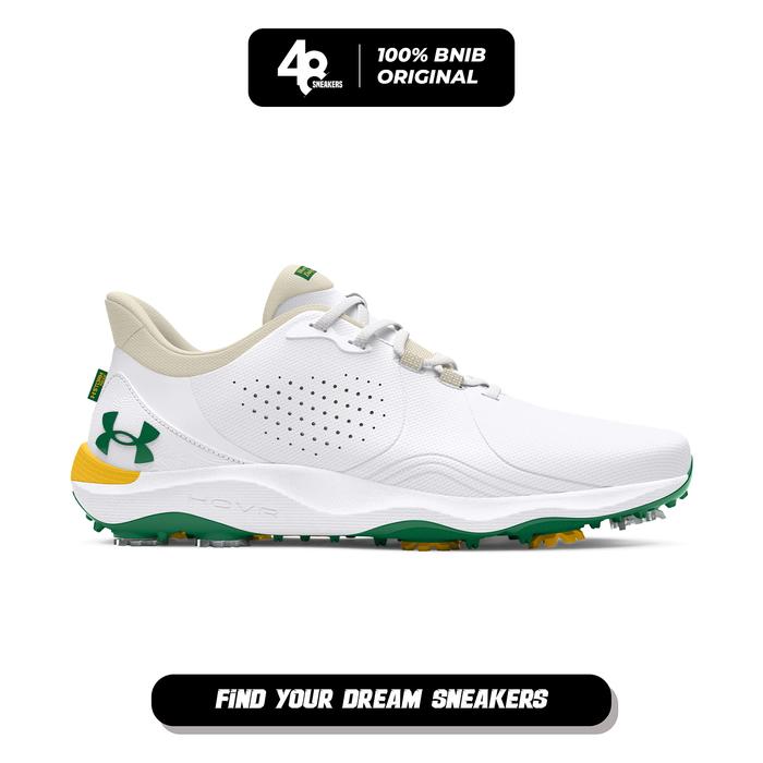 Sepatu Golf Pria Under Armour Drive Pro Patrons Edition White Green Spikes (3027089-100) Original