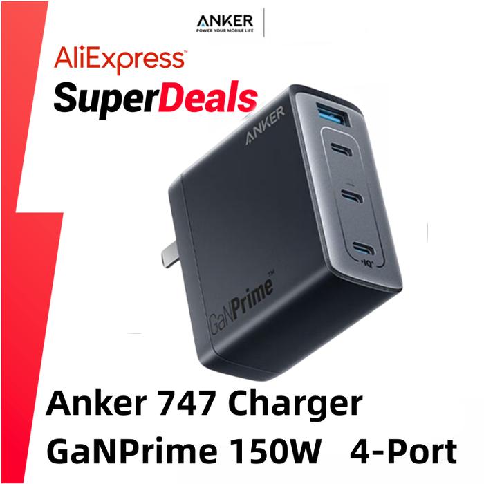 Anker USB C Charger, Anker 747 Charger GaNPrime 150W, PPS 4-Port Fast