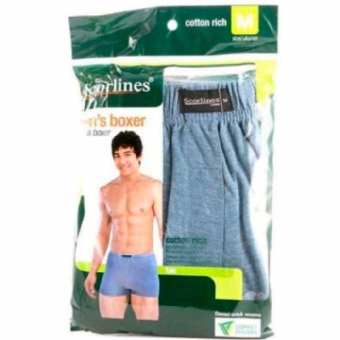 K♥KO SCORLINES-CELANA DALAM SEMPAK BOXER PRIA POLOS BAHAN ADEM I✔YF