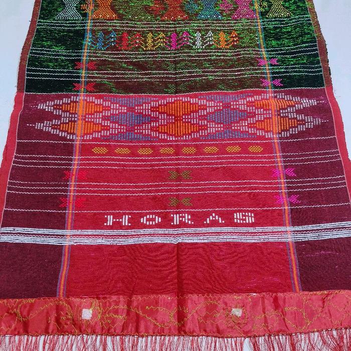 Ulos Sadum Motif Angkola Pakaian Adat Batak Toba Wanita Lebar 73cm Panjang 200cm Desain Elegan Unik 