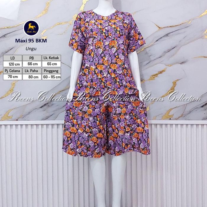 Batik Kuda Mas Setelan Maxi 95 Busui Full Kancing Ld 120 Cm Rayon Premium Bahan Halus Adem Nyaman Mo