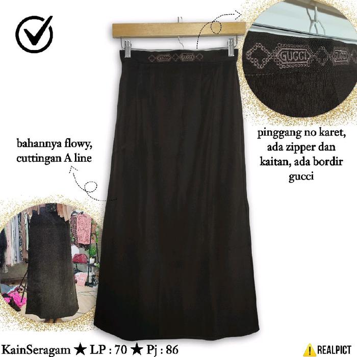 Rok Coklat A-Line Size S Pramuka Mayung Bordir Ala Brand A Line Coktu Tua Seragam Guru Siswa SMA SMP