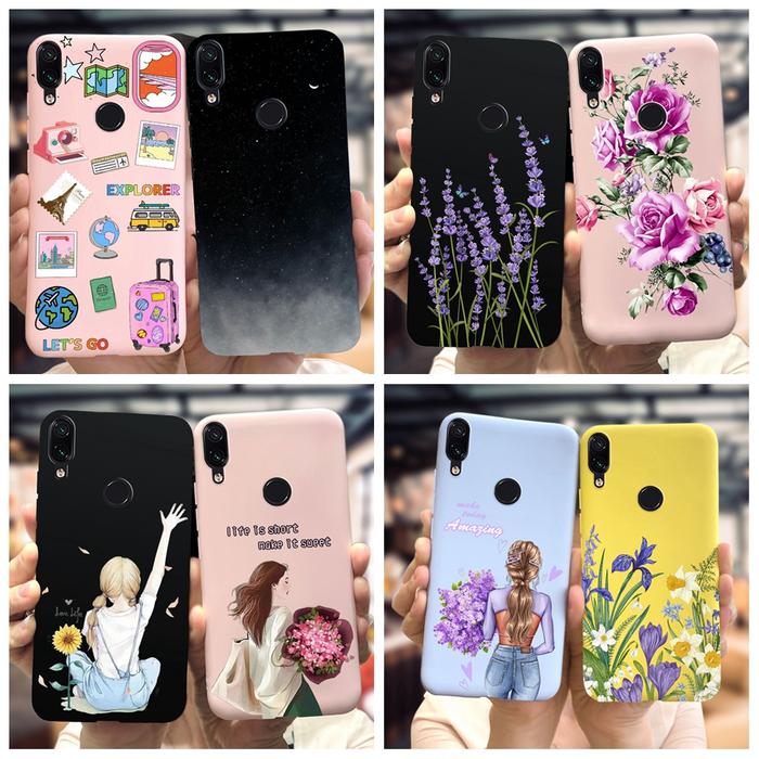 For Xiaomi Redmi Note 7 Case Redmi Note 7 Pro Cover Pretty Girls Soft