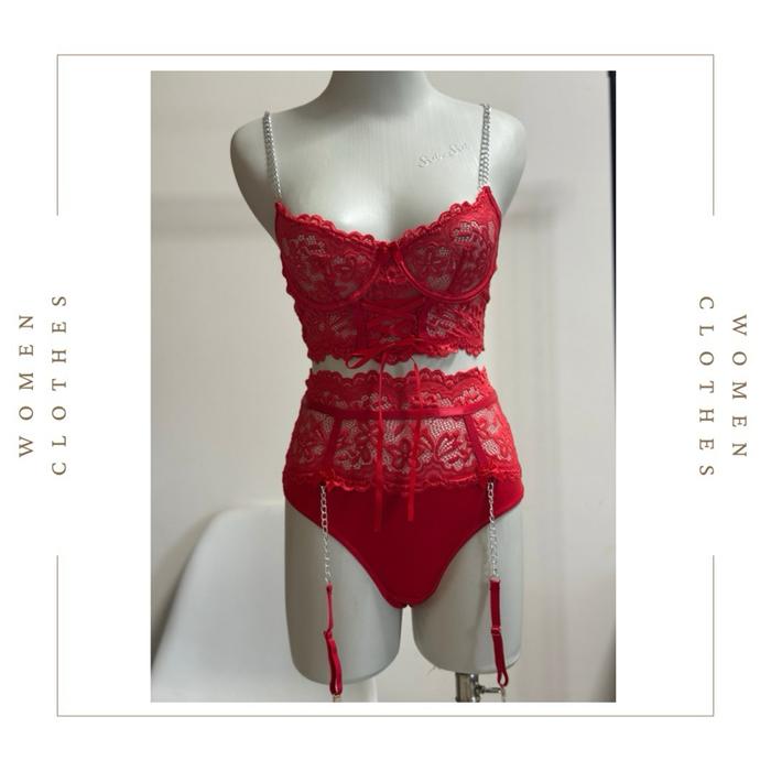 4728 Lingerie set bra stocking