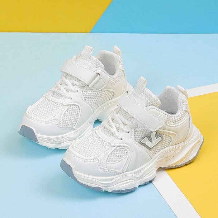 Sepatu Anak Cowok Cewek Sneaker Lakilaki Perempuan Logo V Sepatu Putih Anak - FTA3163