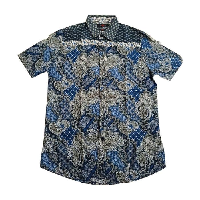 Preloved/thrift/second brand lokal baju/hem/kemeja laki-laki batik lengan pendek, kualitas nagus n h