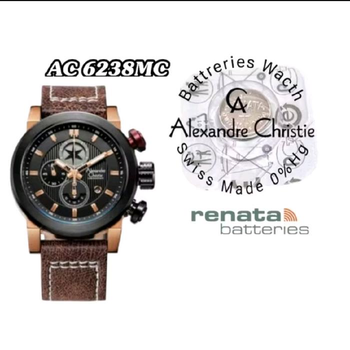 battrai jam tangan Alexandre Christie 6238MC battrai pengganti battrai jam original