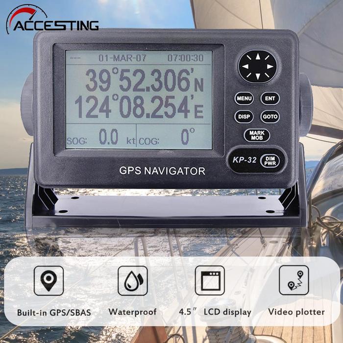 Layar LCD 4.5 Inci Navigator Laut ONWA KP-32 GPS/SBAS Navigasi GPS