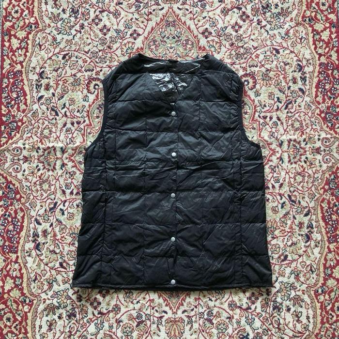 Jaket Taion women v neck button down vest  Bulu angsa jacket Vintage taion japan apparel winter jack