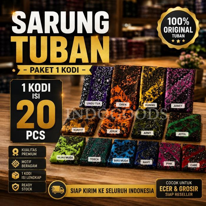 Paket KODIAN - Sarung TUBAN Batik Wanita Madura Asli Motif KHAS (1 Kodi Isi 20 Pcs) Grosir Murah