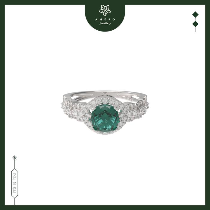 Cincin Emas 17K White Gold Morraine MR-50 Amero Jewellery