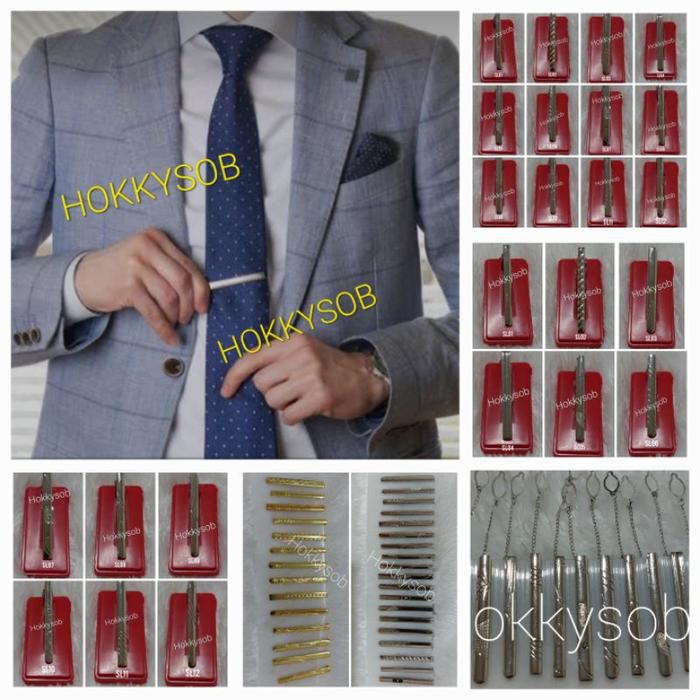 Jepit dasi silver gold perak emas penjepit klip dasi tie
