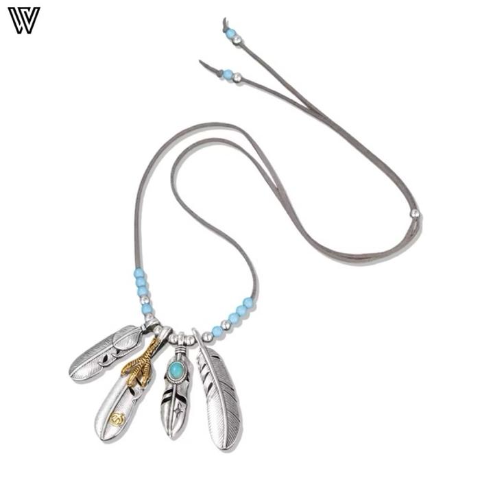 Goros Feather Short Beads Necklace