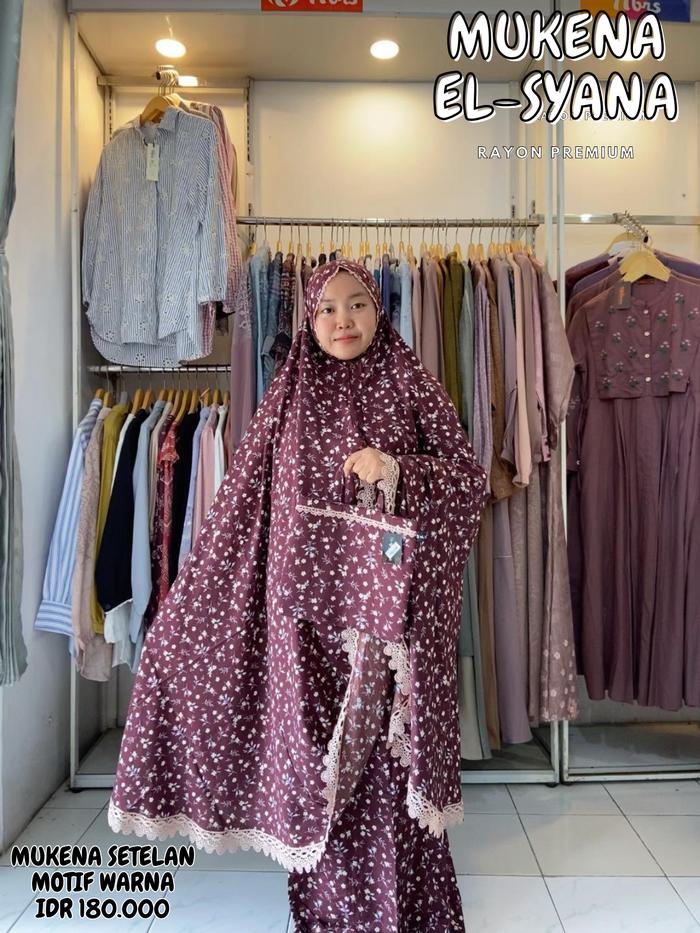 ELSYANA MUKENA SETELAN / MUKENA SETELAN RAYON MOTIF / MUKENA RAYON SETELAN / MUKENA RAYON MOTIF / SE
