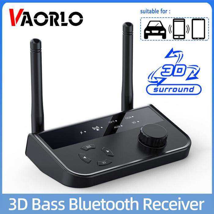 VAORLO Adapter Nirkabel Bluetooth, 5.3 Penerima Audio 3D Stereo