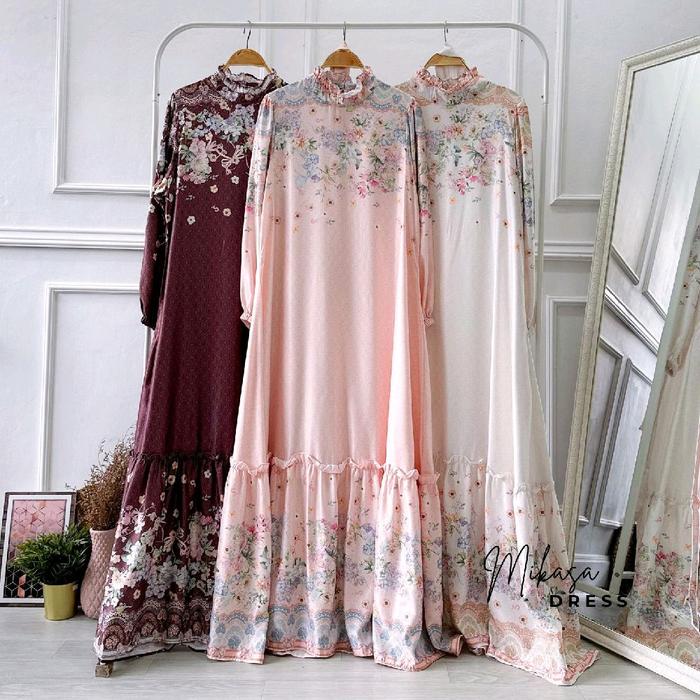 MIKASA DRESS | GAMIS LEBARAN WANITA MUSLIMAH PAKAIAN CEWEK
