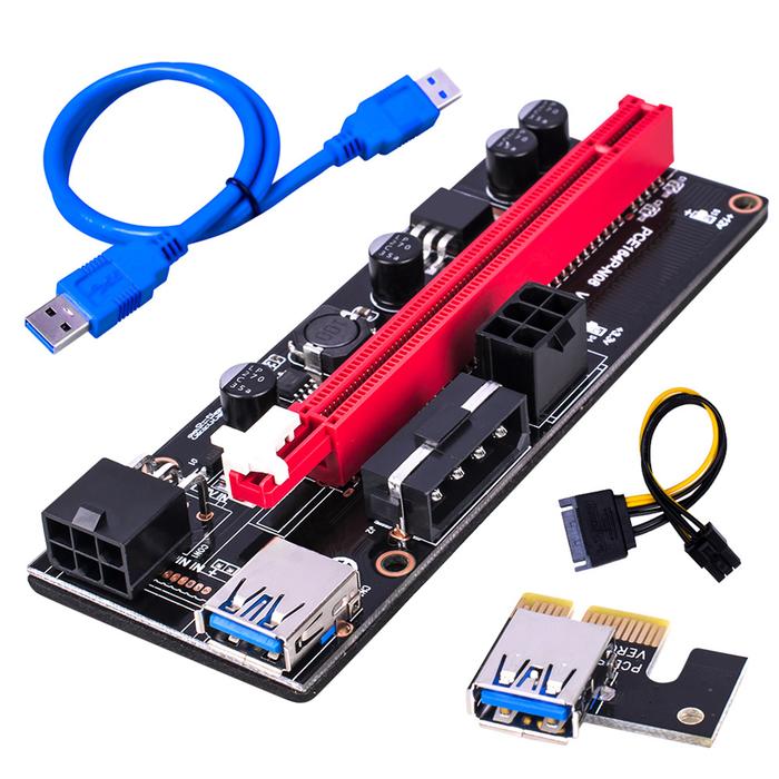 PCI-E Riser 009S 16X Perpanjangan PCI-E Riser USB 3.0 Kartu Grafis