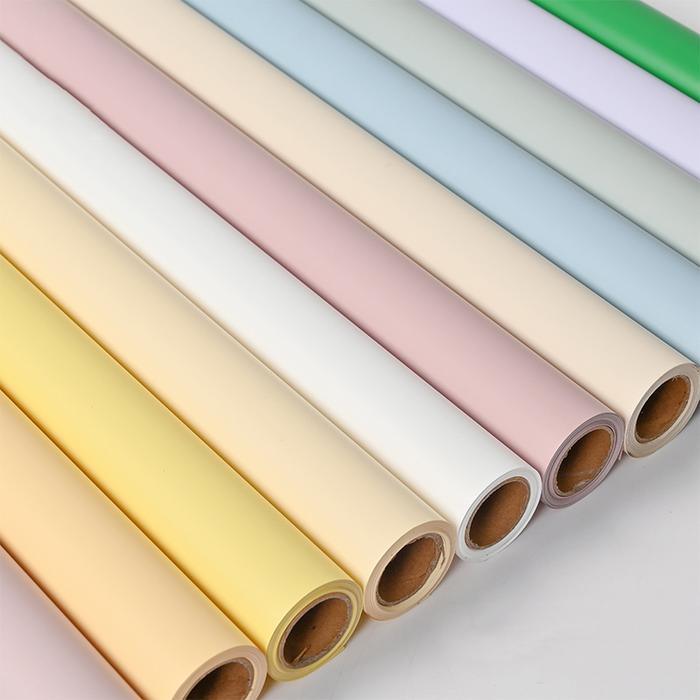 10 Yard Matte Roll Paper Frosted Monochrome Flower Wrapping Paper