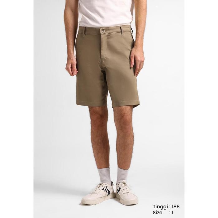 MANZONE - Celana Pendek Bermuda Pria Danny 13 Slim Fit - Brown Light