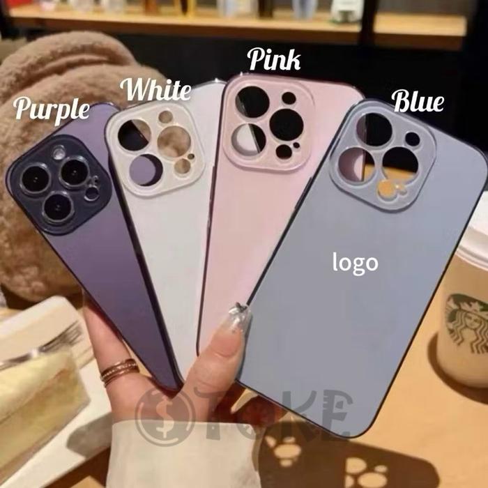 (LOGO) CASE NEW TITANIUM PREMIUM PRO LUX CHROME MATTE HARDCASE IPHONE 16 15 14 13 12 11 PLUS PRO MAX