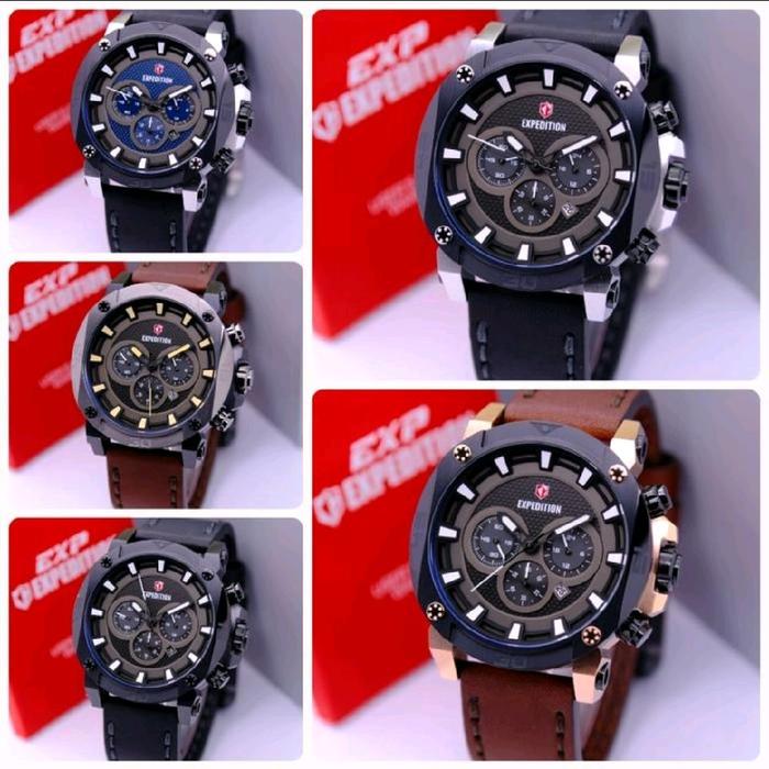 JAM TANGAN PRIA EXPEDITION E6606 AC 6606 LEATHER ORIGINAL