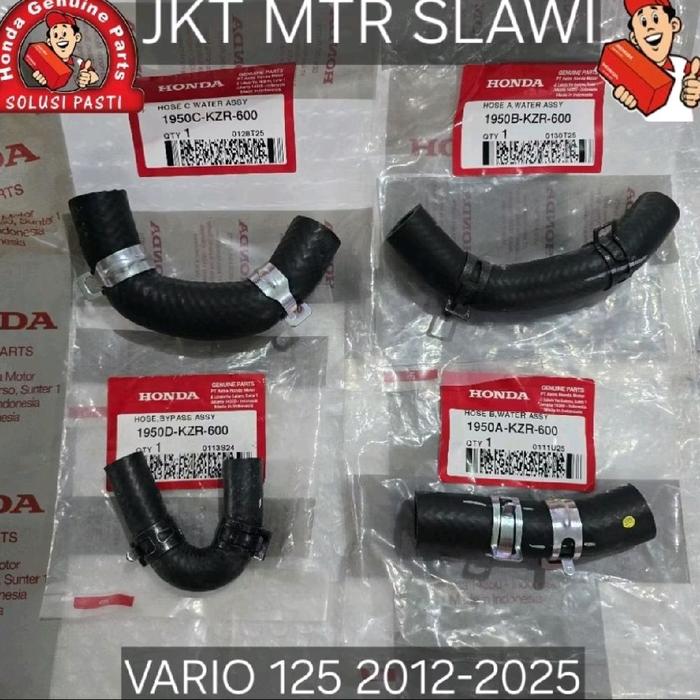 1950A/1950B/1950C/1950D-KZR-600 selang radiator Vario 125 Vario 150 1 set isi 4 sesuai gambar ori ho