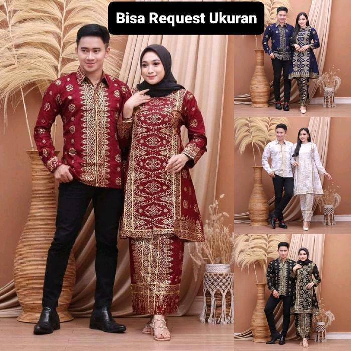 BAJU SERAGAM BATIK COUPLE KEBAYA BROKAT PASANGAN SARIMBIT KELUARGA CUSTOM ANAK / ATASAN KEMEJA PRIA 