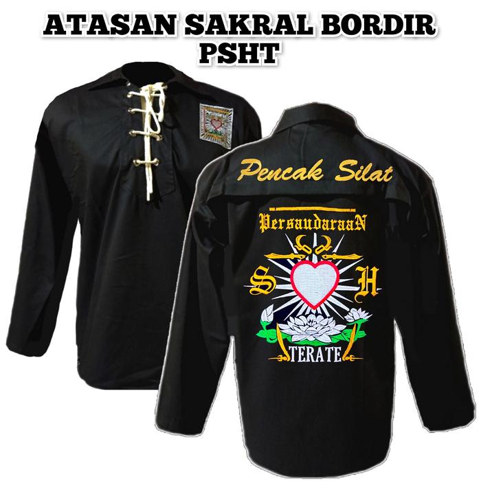 BAJU SAKRAL WARGA PSHT BORDIR MOTIF BUNGA TERATE - BAJU SAKRAL WARGA SH TERATE - BAJU PENCAK SILAT -