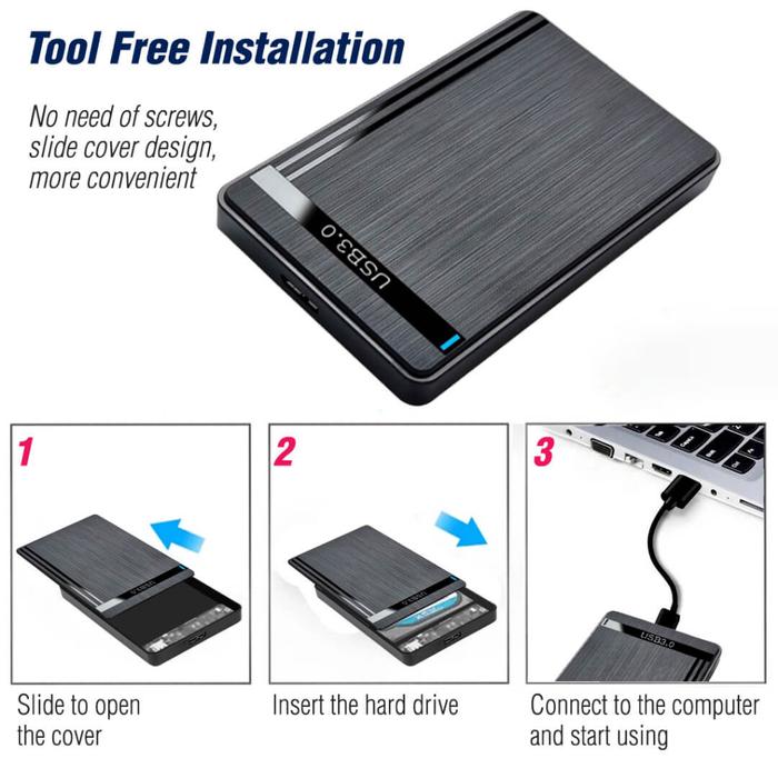 Case Hardisk External USB 3.0 | HDD SSD Enclosure 2.5" | Casing Harddisk dan SSD SATA COD