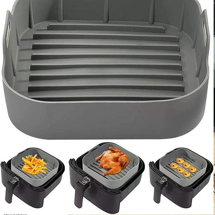 16/19Cm Air Fryer Tray/Wadah Air Fryer Air Fryer Silicone Tray Silikon Wadah Tray Air Fryer Air Frye